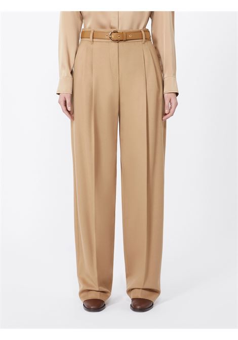 Max Mara Pure Wool Drap Wide-Leg Trousers  Camel MaxMara |  | 2526136042600001