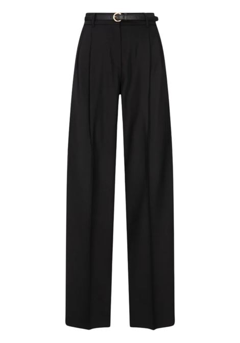 Pantalone ENTRATA Max Mara Studio in saglia di lana stretch nero MaxMara | Pantaloni | 2526136082600005