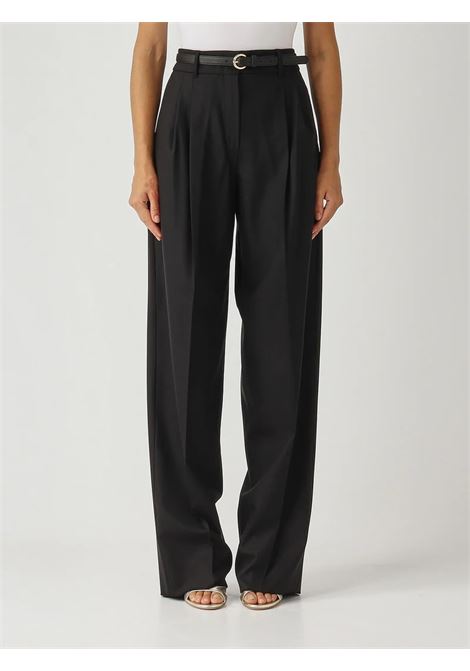 Pantalone ENTRATA Max Mara Studio in saglia di lana stretch nero MaxMara | Pantaloni | 2526136082600005