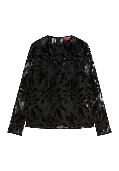 MaxMara - Tulle T-shirt with velvet embroidery MaxMara |  | 2526266014600001