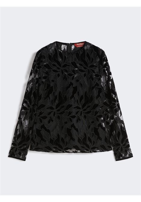 MaxMara - Tulle T-shirt with velvet embroidery MaxMara |  | 2526266014600001