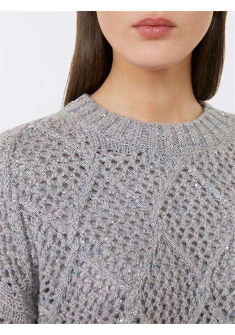 Maglia boxy in lana e cachemire con paillette MaxMara | Maglieria | 2526366052600002