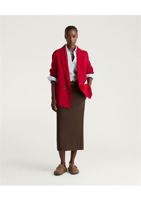 Cappotto evelyn in panno double - rosso MOMONI | CAPPOTTI | MOCO0100350