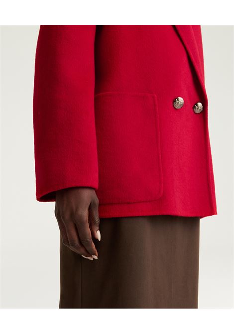 Cappotto evelyn in panno double - rosso MOMONI | CAPPOTTI | MOCO0100350