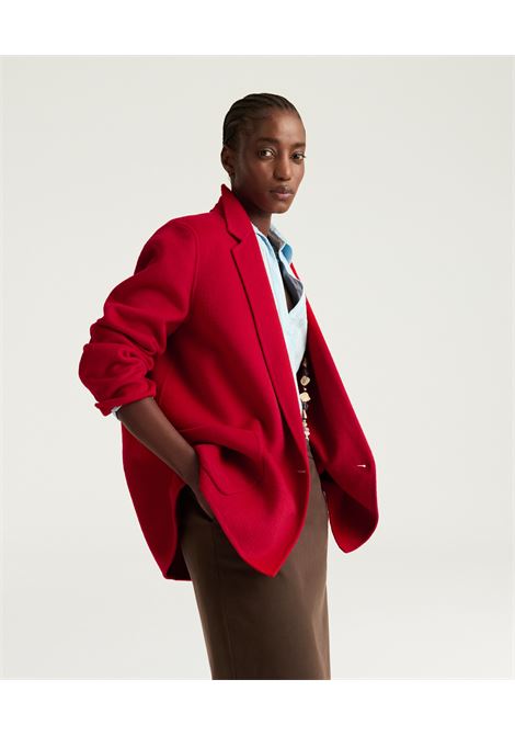 Cappotto evelyn in panno double - rosso MOMONI | CAPPOTTI | MOCO0100350