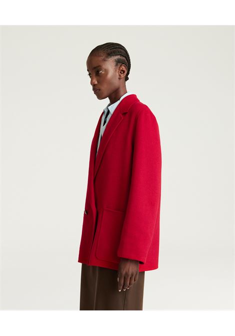 Cappotto evelyn in panno double - rosso MOMONI | CAPPOTTI | MOCO0100350