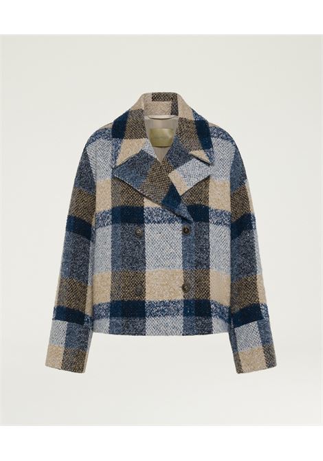 Cappotto kenpi in maxi check di lana bouclè - multicolor avio MOMONI | CAPPOTTI | MOCO0188582
