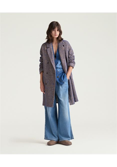 Cappotto duke in stuoia di lana bouclè - marrone/blu MOMONI | CAPPOTTI | MOCO0216692