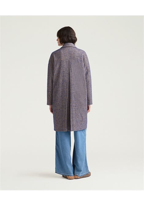 Cappotto duke in stuoia di lana bouclè - marrone/blu MOMONI | CAPPOTTI | MOCO0216692