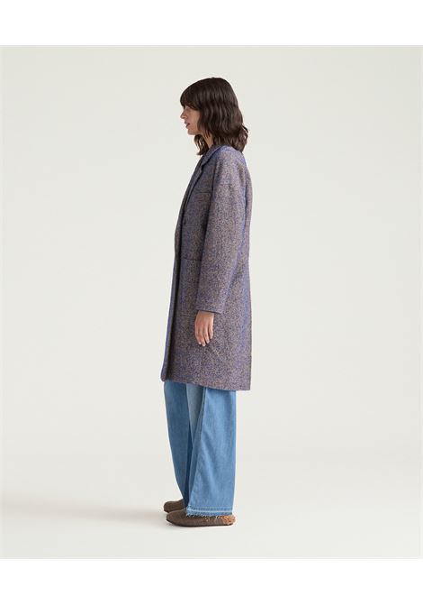 Cappotto duke in stuoia di lana bouclè - marrone/blu MOMONI | CAPPOTTI | MOCO0216692