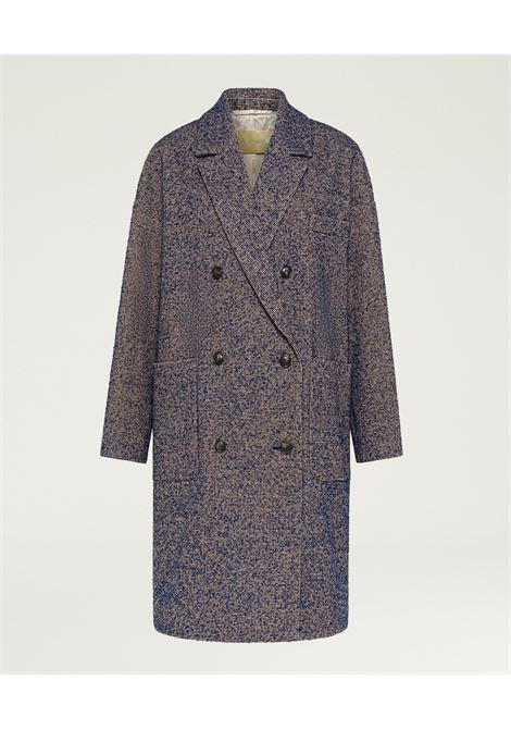 Cappotto duke in stuoia di lana bouclè - marrone/blu MOMONI | CAPPOTTI | MOCO0216692
