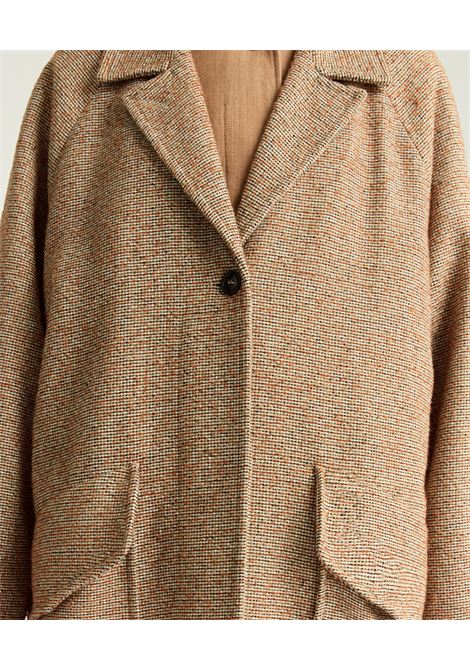 Cappotto london in stuoia di lana bouclè - verde/coccio MOMONI | CAPPOTTI | MOCO0233836