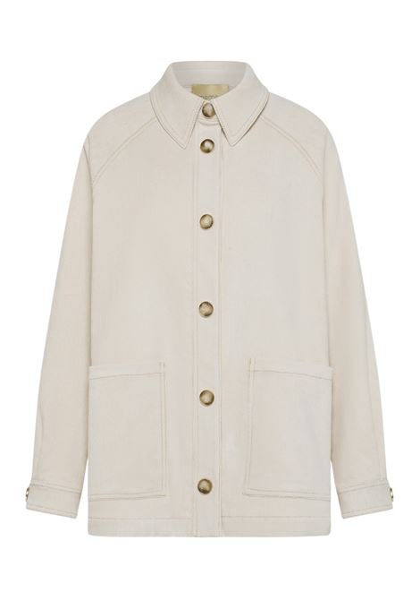 Cappotto yame in velluto a coste stretch - panna MOMONI | CAPPOTTI | MOCO0360040