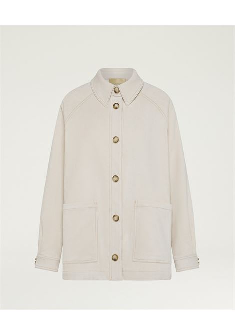 Cappotto yame in velluto a coste stretch - panna MOMONI | CAPPOTTI | MOCO0360040