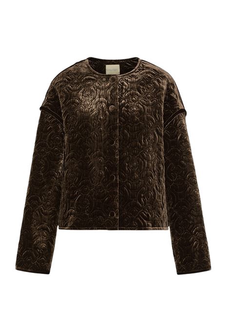Cappotto Cranberry trapuntato in velluto  Marrone by Momoni MOMONI | CAPPOTTI | MOCO0460660