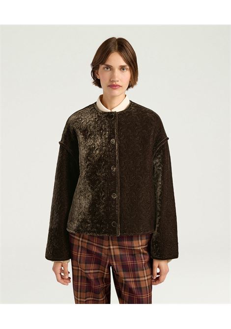 Cappotto Cranberry trapuntato in velluto  Marrone by Momoni MOMONI | CAPPOTTI | MOCO0460660