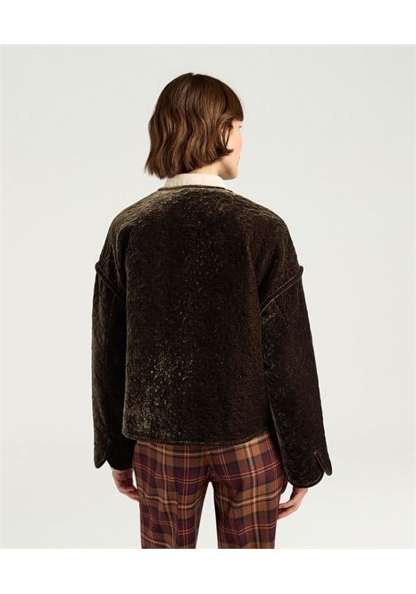 Cappotto Cranberry trapuntato in velluto  Marrone by Momoni MOMONI | CAPPOTTI | MOCO0460660