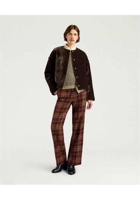 Cappotto Cranberry trapuntato in velluto  Marrone by Momoni MOMONI | CAPPOTTI | MOCO0460660