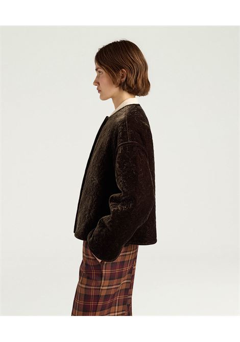 Cappotto Cranberry trapuntato in velluto  Marrone by Momoni MOMONI | CAPPOTTI | MOCO0460660