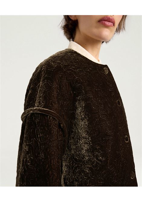 Cappotto Cranberry trapuntato in velluto  Marrone by Momoni MOMONI | CAPPOTTI | MOCO0460660