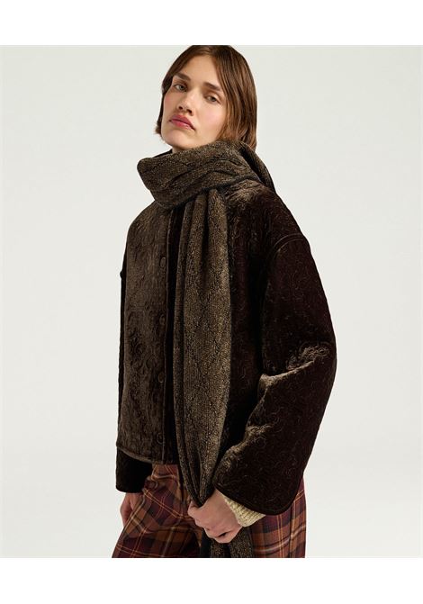 Cappotto Cranberry trapuntato in velluto  Marrone by Momoni MOMONI | CAPPOTTI | MOCO0460660