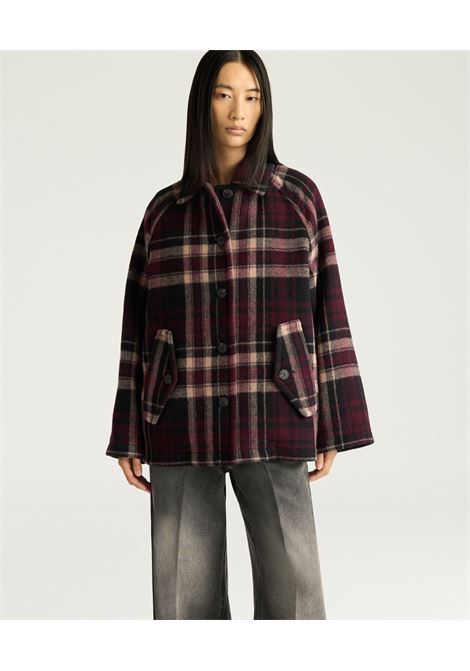 Cappotto Brighton in Panno Double  Multicolor Vinaccia by Momonì MOMONI | CAPPOTTI | MOCO0533740