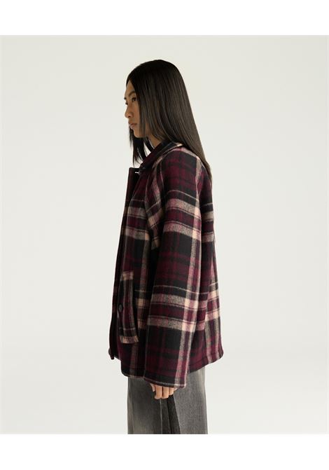 Cappotto Brighton in Panno Double  Multicolor Vinaccia by Momonì MOMONI | CAPPOTTI | MOCO0533740