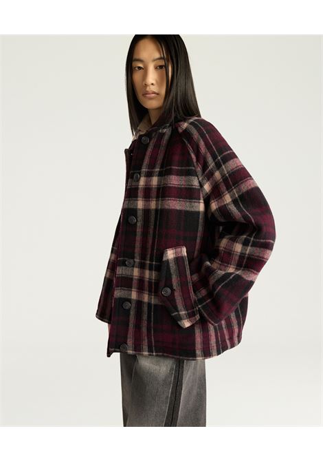 Cappotto Brighton in Panno Double  Multicolor Vinaccia by Momonì MOMONI | CAPPOTTI | MOCO0533740