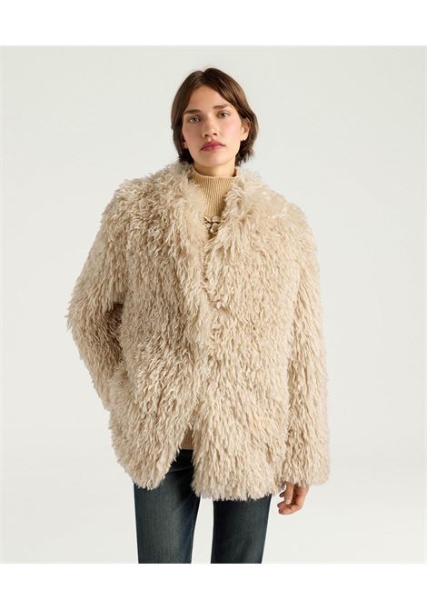 Cappotto Chloé in Ecopelliccia  Crema by Momonì MOMONI | CAPPOTTI | MOCO0540026
