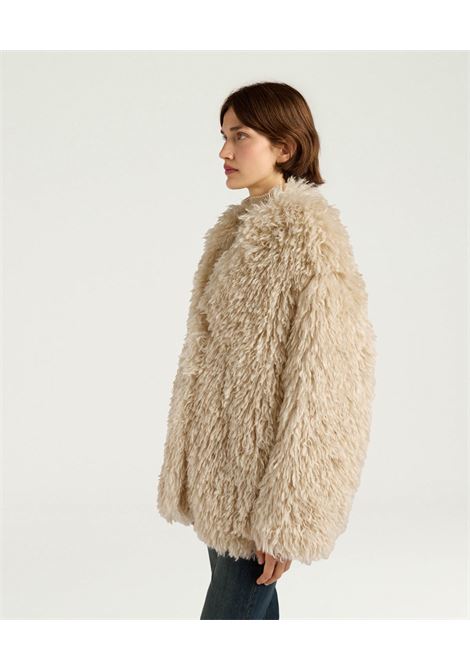 Cappotto Chloé in Ecopelliccia  Crema by Momonì MOMONI | CAPPOTTI | MOCO0540026
