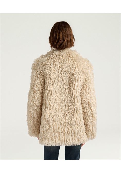 Cappotto Chloé in Ecopelliccia  Crema by Momonì MOMONI | CAPPOTTI | MOCO0540026