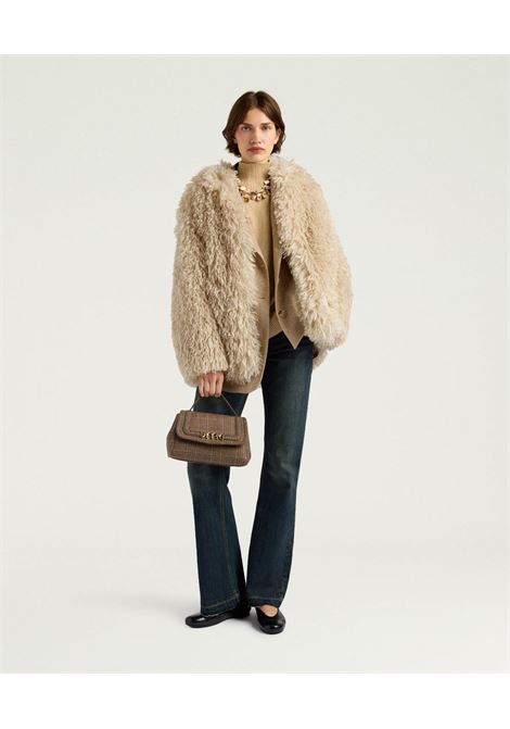 Cappotto Chloé in Ecopelliccia  Crema by Momonì MOMONI | CAPPOTTI | MOCO0540026