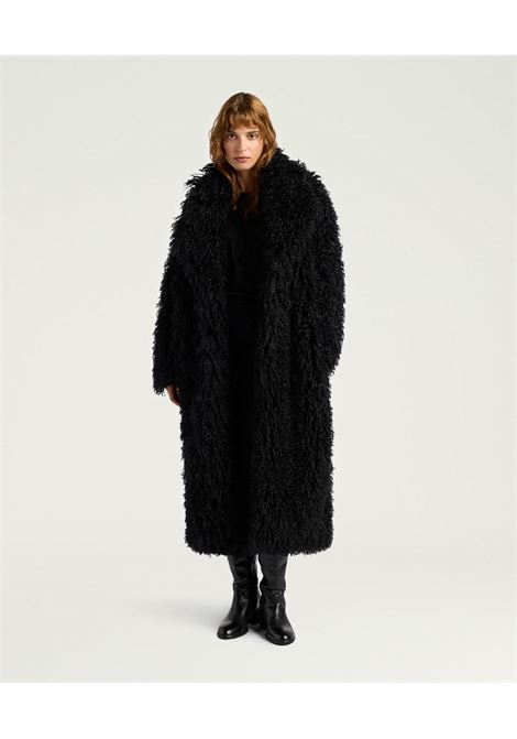 Cappotto Calendula in Ecopelliccia  Nero by Momonì MOMONI | CAPPOTTI | MOCO0560990