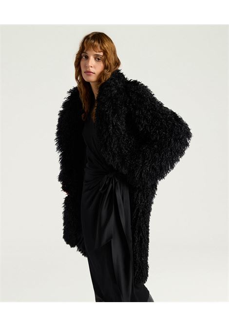 Cappotto Calendula in Ecopelliccia  Nero by Momonì MOMONI | CAPPOTTI | MOCO0560990