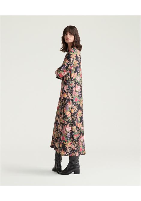 Vestito carlise in twill di seta stampato - multicolor nero MOMONI | Vestiti | MODR0089905
