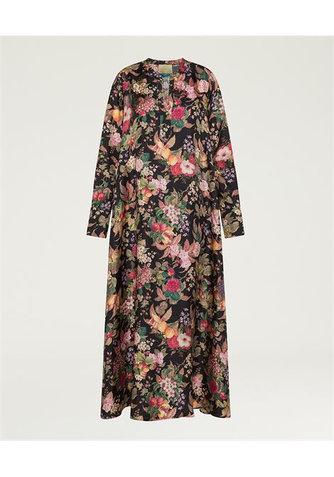 Vestito carlise in twill di seta stampato - multicolor nero MOMONI | Vestiti | MODR0089905