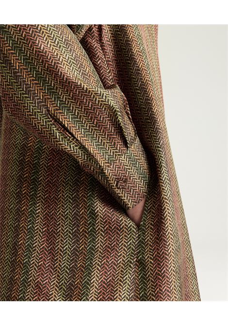 Vestito josephine in twill di seta stampato - multicolor marrone MOMONI | Vestiti | MODR0096065