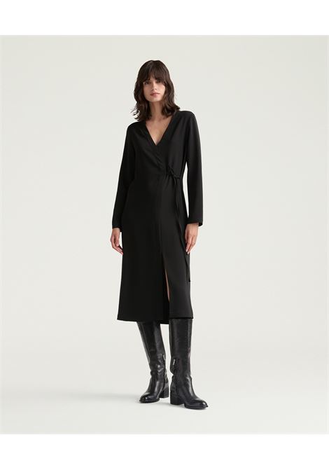 Vestito lavander in cadì viscosa stretch - nero MOMONI | Vestiti | MODR0160990