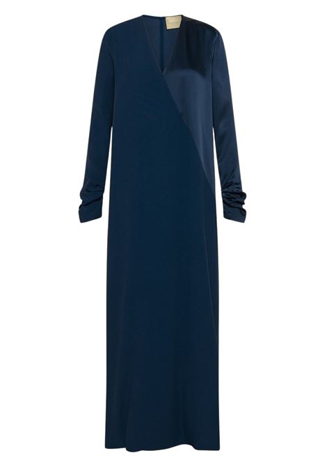 Vestito rose in envers satin - inchiostro MOMONI | Vestiti | MODR0220865