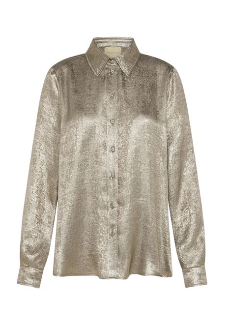 Camicia Arles in Laminato Fluido  Oro by Momonì MOMONI | CAMICIE | MOSH0010280