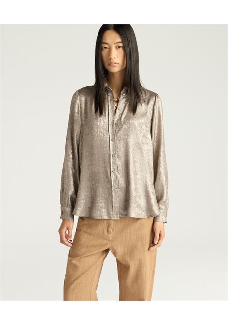 Camicia Arles in Laminato Fluido  Oro by Momonì MOMONI | CAMICIE | MOSH0010280