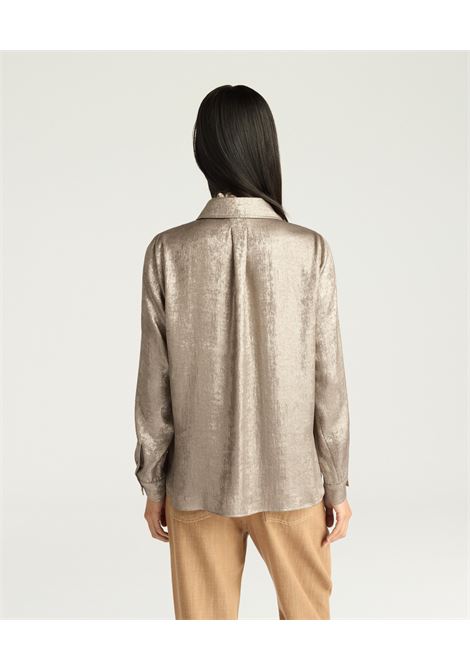 Camicia Arles in Laminato Fluido  Oro by Momonì MOMONI | CAMICIE | MOSH0010280