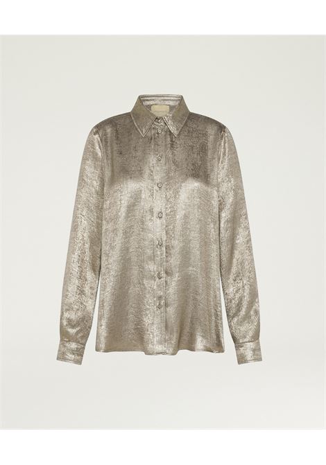 Camicia Arles in Laminato Fluido  Oro by Momonì MOMONI | CAMICIE | MOSH0010280