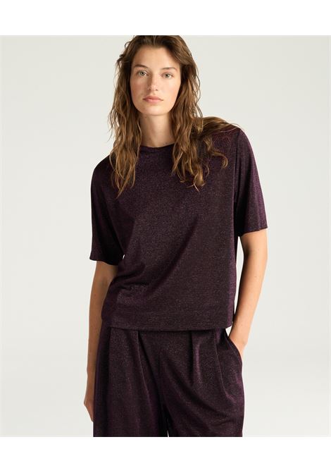 Tshirt iora in jersey lurex unito - amarena MOMONI | T-shirt | MOTS0010366