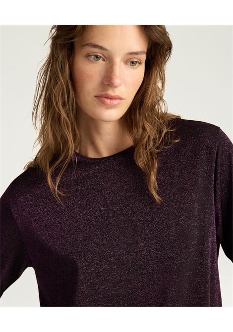 Tshirt iora in jersey lurex unito - amarena MOMONI | T-shirt | MOTS0010366