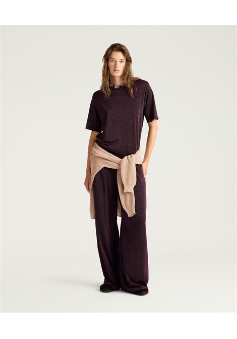Tshirt iora in jersey lurex unito - amarena MOMONI | T-shirt | MOTS0010366