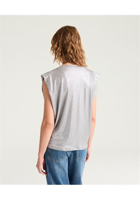 Tshirt enna in jersey laminato - argento MOMONI | T-shirt | MOTS0020003