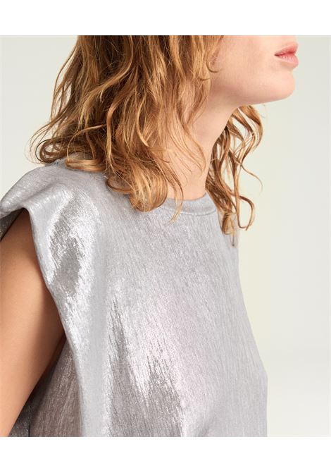 Tshirt enna in jersey laminato - argento MOMONI | T-shirt | MOTS0020003