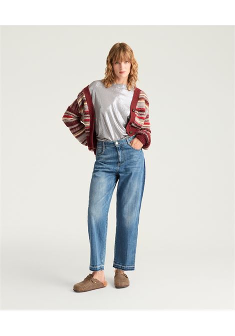 Tshirt enna in jersey laminato - argento MOMONI | T-shirt | MOTS0020003