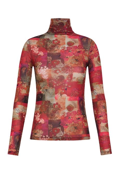 Tshirt ine in nylon stampato - multicolor bordeaux MOMONI | T-shirt | MOTS0048036